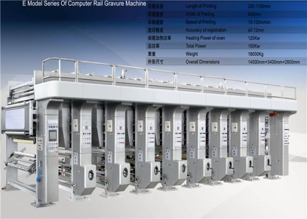 Electric Drying Tube Automatic Printing Machine 3 Motors Gravure Printing