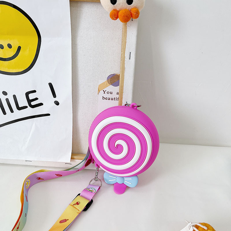 Lollipop Purse Crossbody Bag Lovely Lollipop Pouch Wallet Key Bag Shoulder Bag Pencil Case For Kids School Supplies