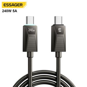 ESSAGER ES-X75 5A PD 240W Usb C To C Fast Charging Data Cable For Laptop Tablet