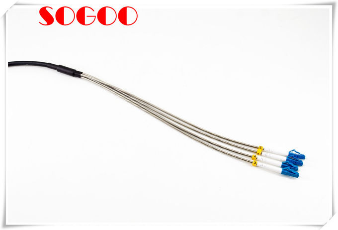5M DLC-DLC Armored Fiber Optic Patch Cord Multimode Outdoor FTTA RRU BBU Base Station