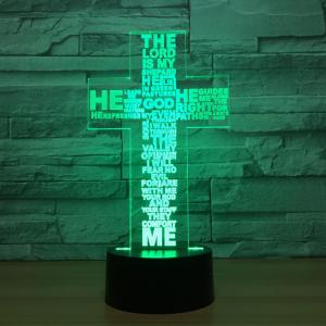 China Crucifix 7 Colors Change 3D LED Night Light with Remote Control Idea For Christmas Gifts And Party Decoration on sale