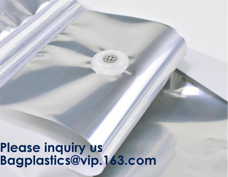 Eco Friendly High Barrier Kraft Paper Coffee Bags Valve,Flat Bottom Aluminum Foil Coffee Bag One Way Valve