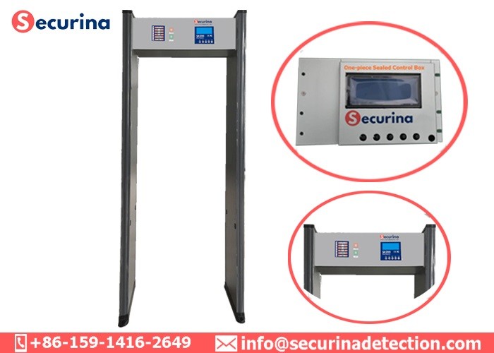 15W Walk Through Security Detector 6 zone FCC DSP With 4.3in LCD Screen