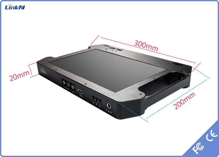 COFDM Video Receiver AES256 Encryption FHD CVBS H.264 with Display and Battery Powered