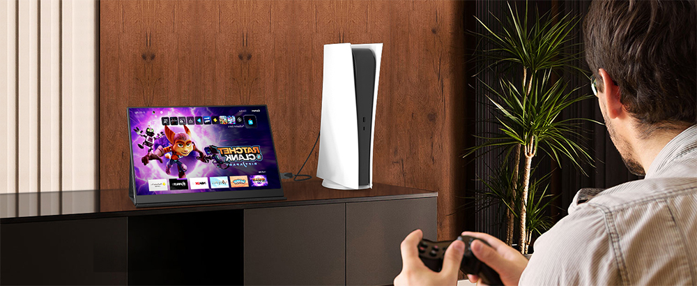 15.6 Inch 1080P USB-C HDR LCD Touchscreen Monitor Dual Premium Speakers Smart Cover External Display Compatibility Portable