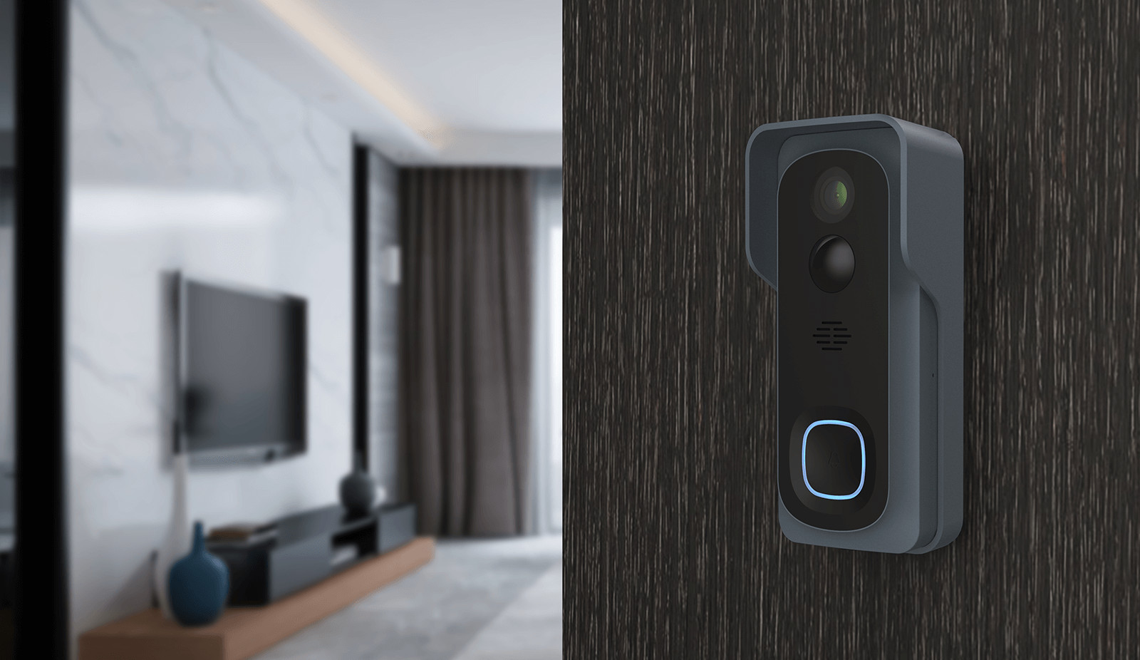 Tuya Smart Home Wifi Voice Control Video Wifi 1080p Hd Doorbell Anti-theft Truly