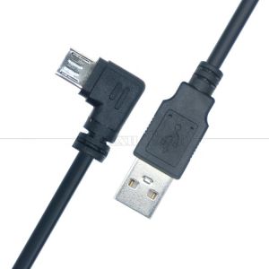 China Customization 1m 2m 3m 90 Degree Right Angle Micro B V8 Connector to USB Extension Data Charger Cable on sale