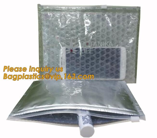 air mail metallic holographi rose gold bubble padded mailer / Zip lockkk bubble bag/ slider bubble bag,Holographic Factory