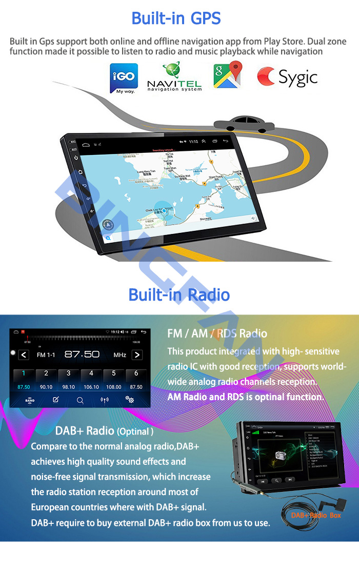 SWC Carplay Volkswagen Touch Screen Radio 12v Audio POLO Car Radio