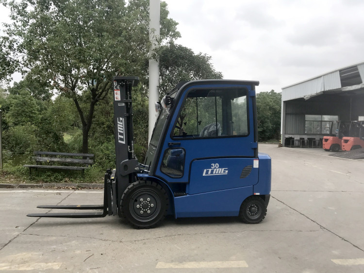 LTMG electric forklift 3ton 2.5ton 2ton 1ton cabin yellow solid tires side shift 4800mm mast