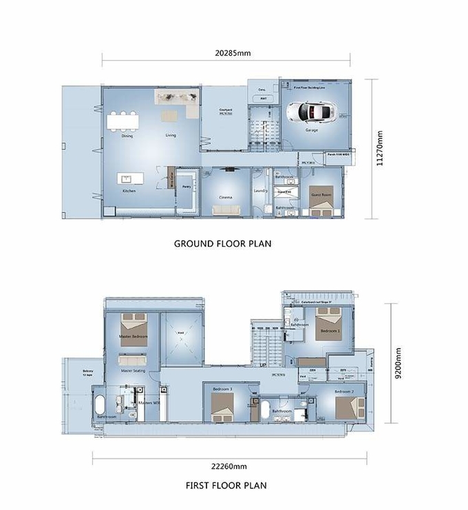 EU/AU/NZ/USA Light Steel Framing Prefabricated Luxury Villa