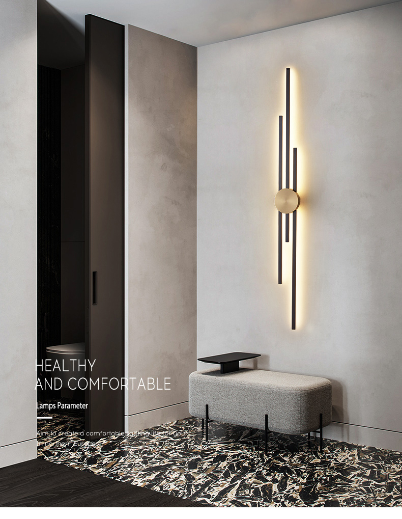 Luxury minimalist bedroom bedside long wall light creative living room TV background wall lamp(WH-OR-256)