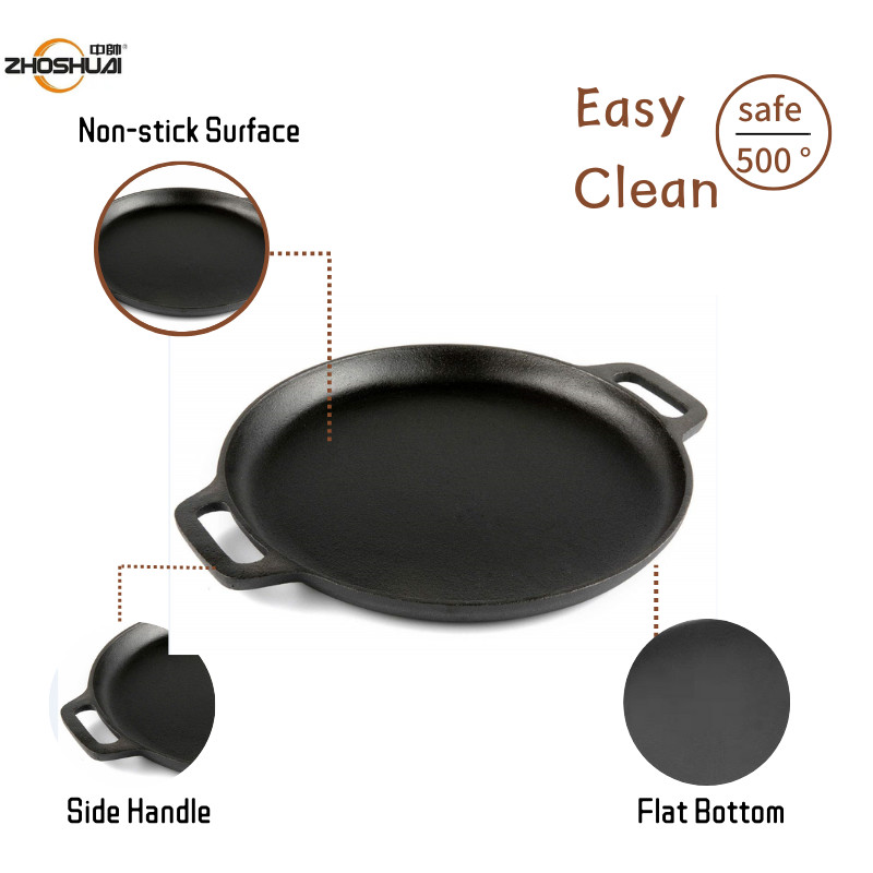 Pre Seasoned Cast Iron Frying Pan 30/35cm Cast Iron Grill Pan