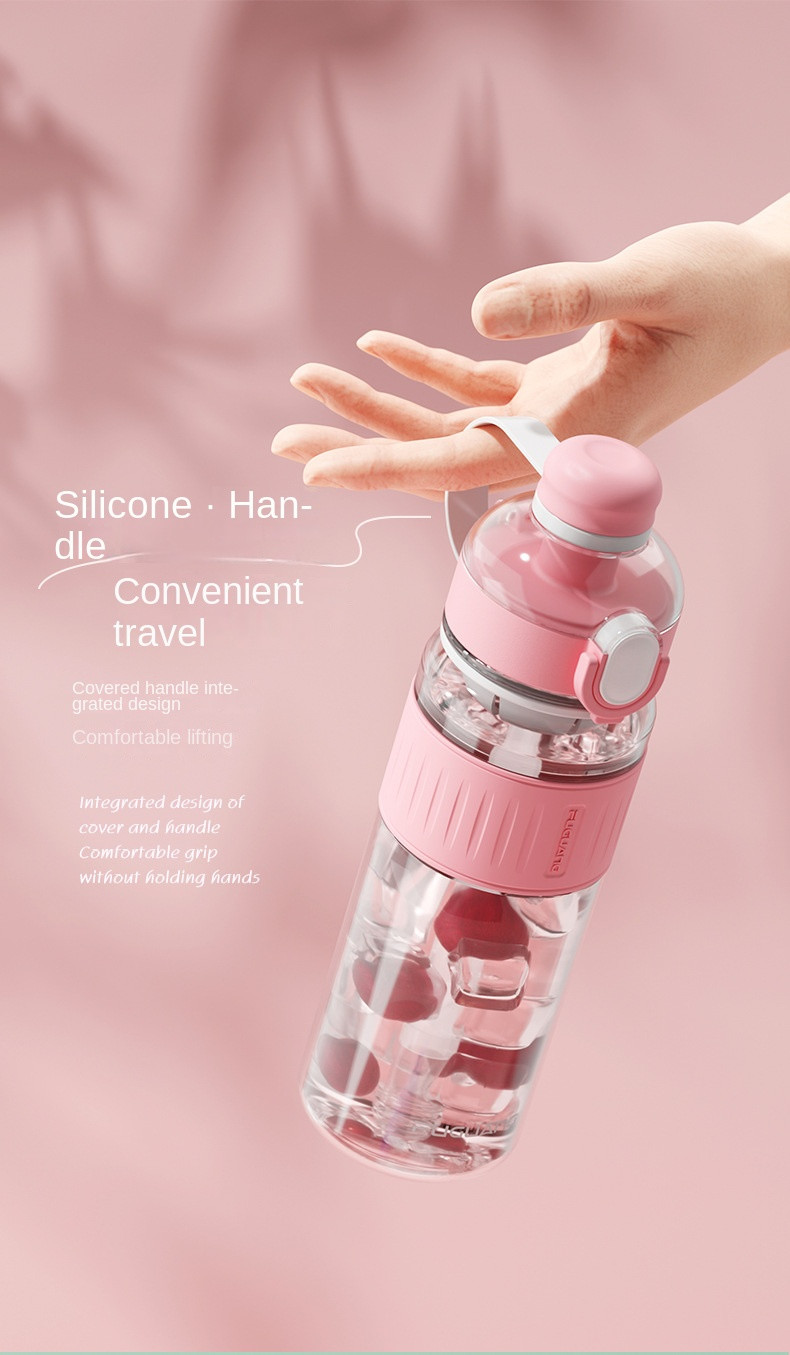 Multiple Color 750ml/1000ml Tritan Plastic Water Bottle With Straw Portable Pop Up Top Water Bottle With Tea Water Separation Non Leakage Easy To