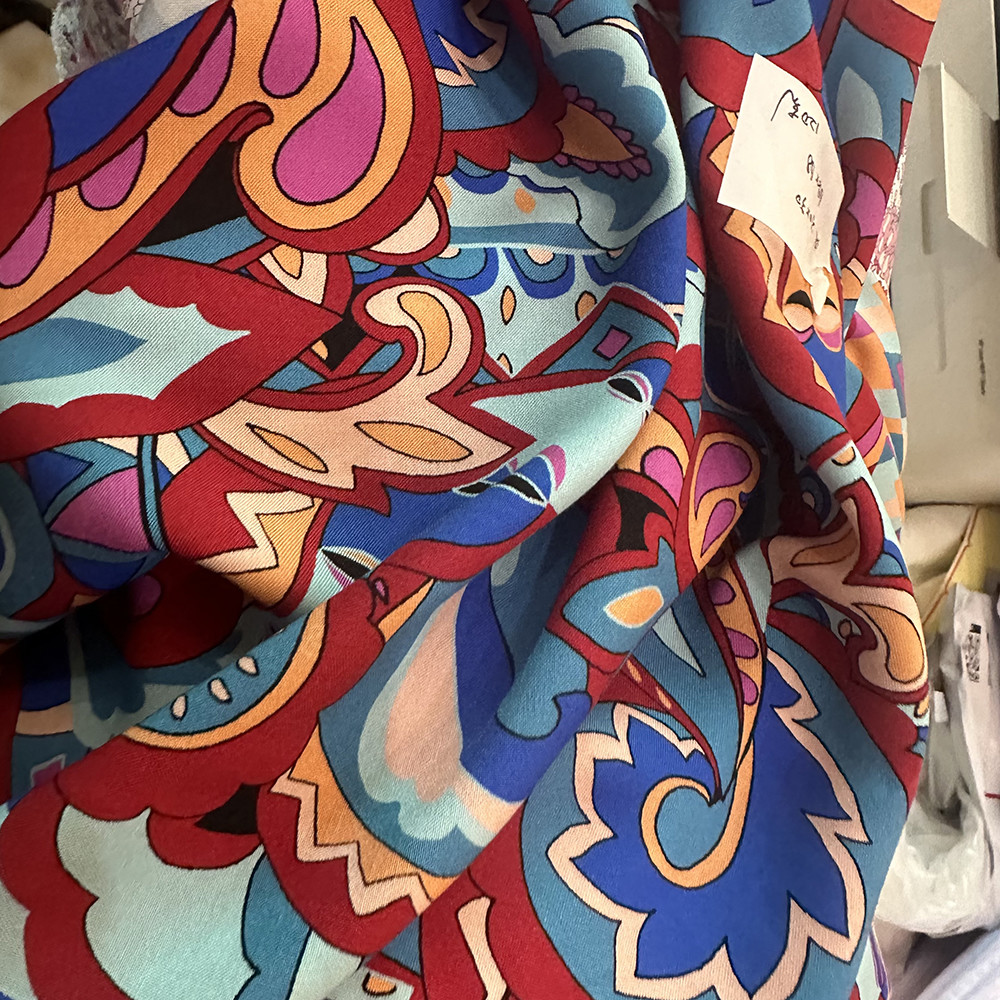 30S 32S 45S 3D Effect 100 Floral Digital Rayon Printed Viscose Rayon Fabric Woven Spun Rayon Challis Fabric