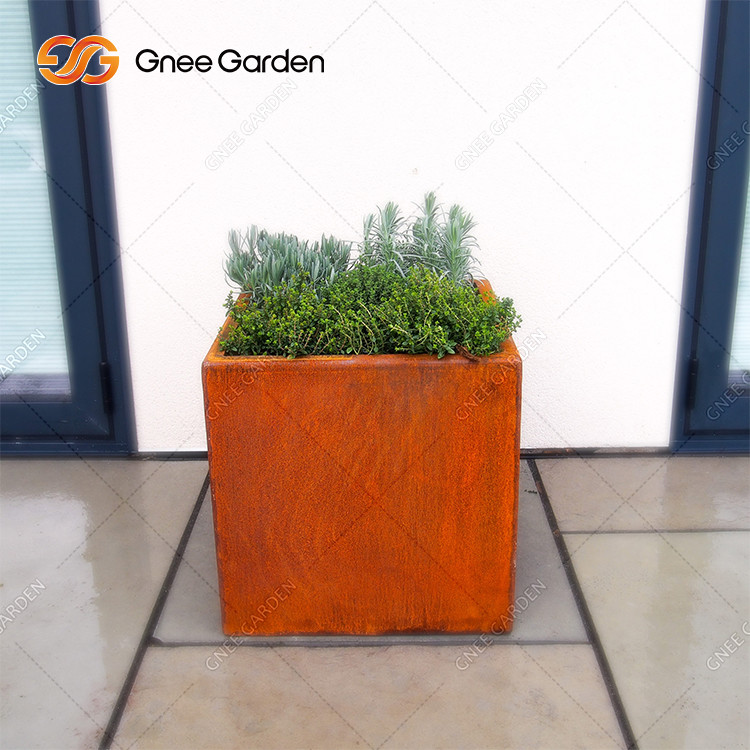 Rectangular Planter Pot Planter Box for Table or Window Sill Planters Indoor Rectangular Stainless Steel Long Planter