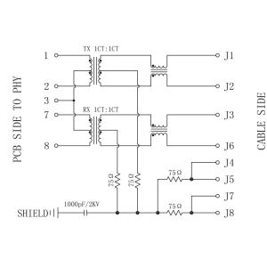 LPJ0013CNL Single Port Telecom transformers and RJ45 modules