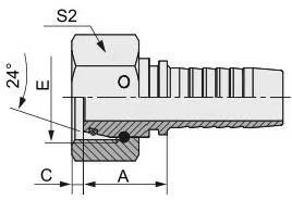 Wholesale 20511 24 Cone Oring Reusable Hydraulic Hose Fitting (NPT JIC SAE BSP BSPT METRIC)