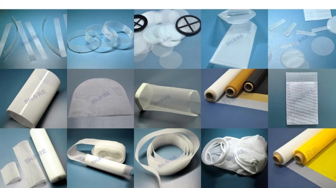 50 Micron Nylon Mesh, Plain Weave, Polyamide Filter Net, PA6 Monofilament Woven Cloth Fabrics, in Rolls, Discs, Bags