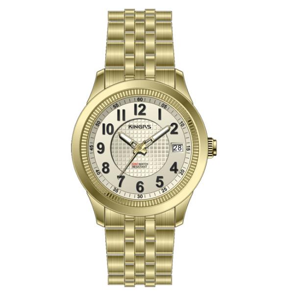 2 layer dial 43.0mm round case stainless steel wrist watch for men with special