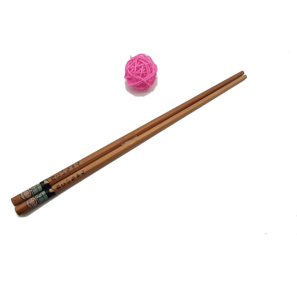 Hotel Carbonized Reusable Bamboo Chopsticks Chinese Custom Logo