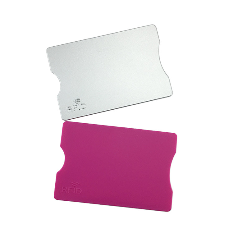 ABS Credit Card Protector Sleeves / Plastic RFID Blocking With Aluminum Foil