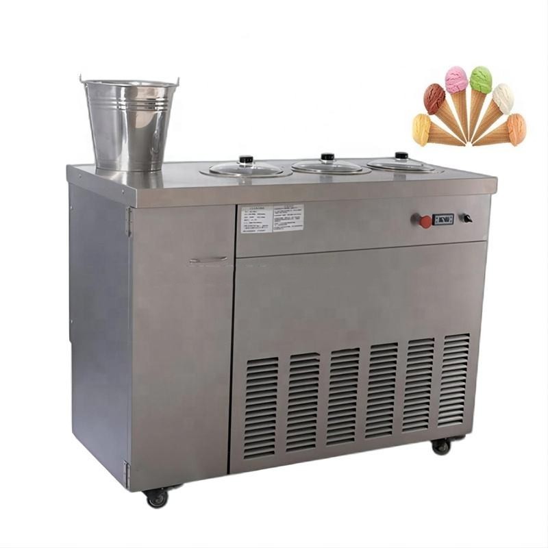 1300w Ice Cream Display Freezer Casual Food Machinery