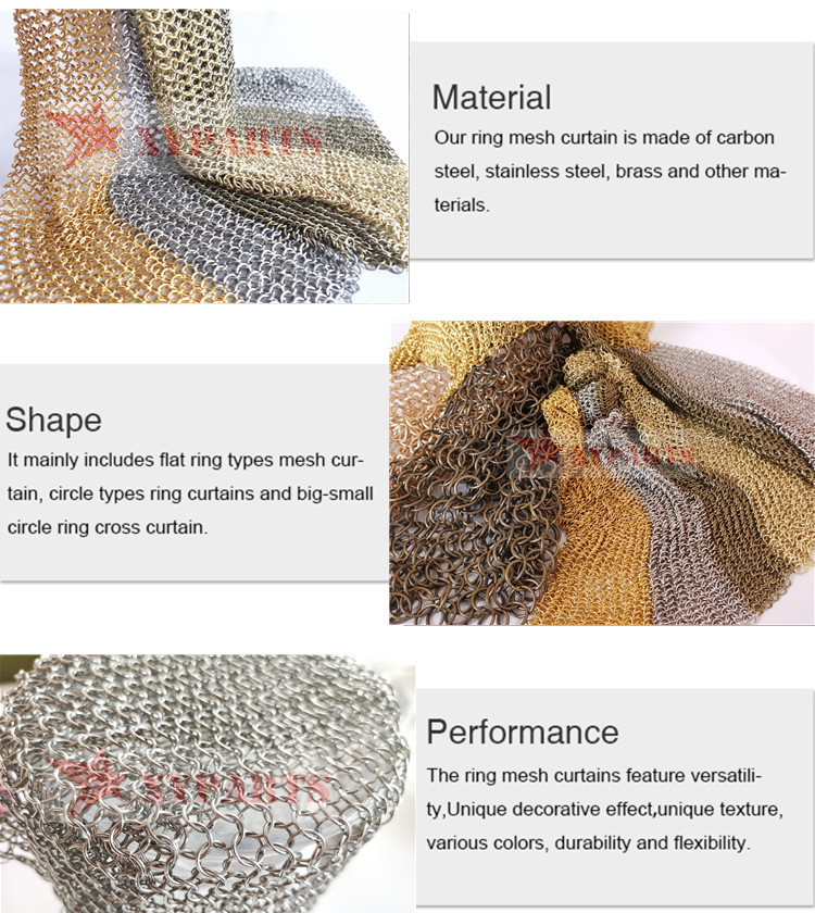 Easy Installation Welded Wire Ring Mesh For Decorative Curtain Wall