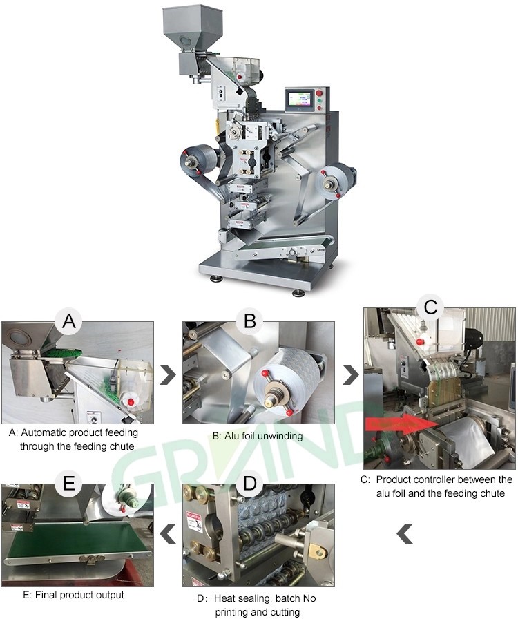 Automatic Strip Packing Machine Double Aluminum Pill Capsule Tablet Medicine