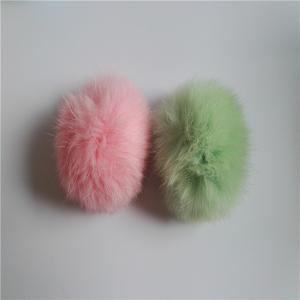 China Red plush rex rabbit fur ball keychain / animal pom pon / pom poms fur bag charm on sale China Red plush rex rabbit fur ball keychain / animal pom pon / pom poms fur bag charm on sale