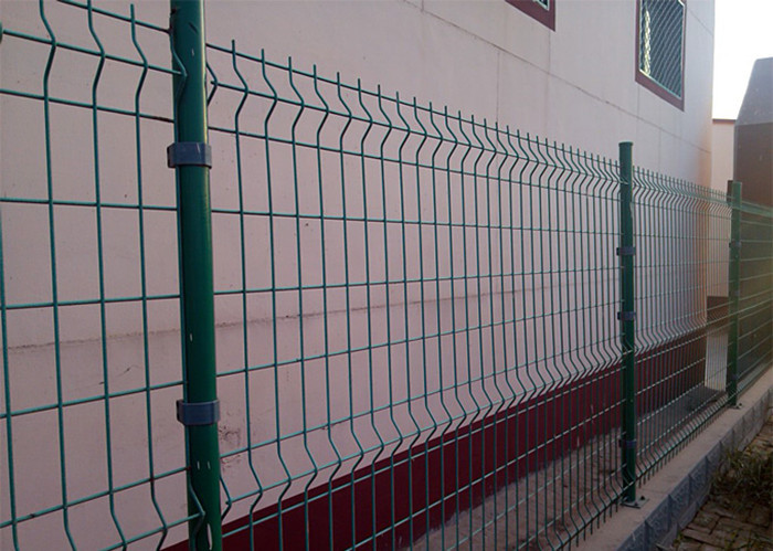 Decorative Yard Pvc Coated Round Post 3mm 3d Mesh Fence