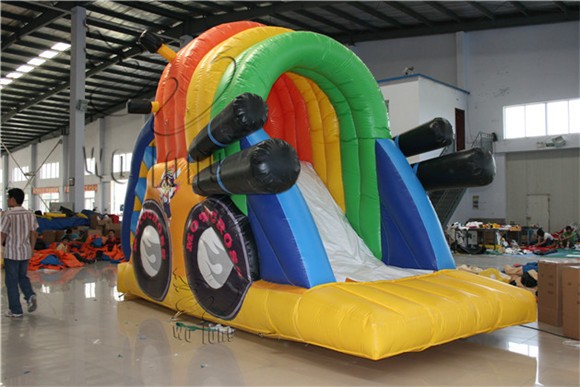 hot amazing kids SuperMoto inflatable Slide