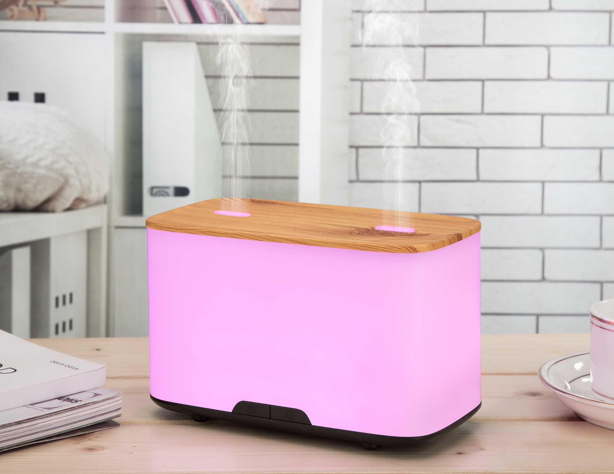 Household Wooden Grain Ultrasonic Electronic Aroma Diffuser