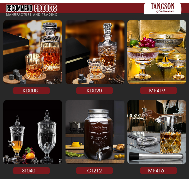 350ml Customized Whiskey Decanter Set Bourbon Glass Gift Set Luxurios For Friends