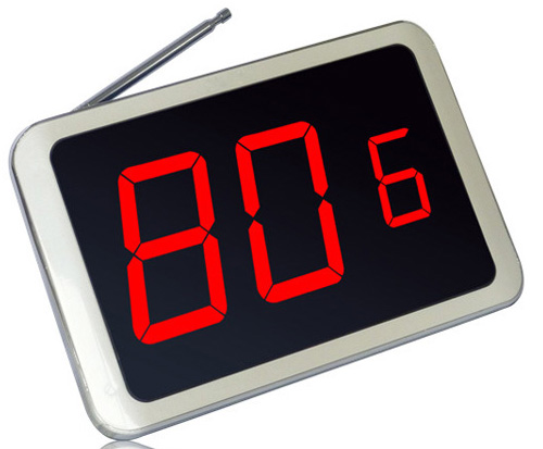 restaurant service wireless caller button and display receiver