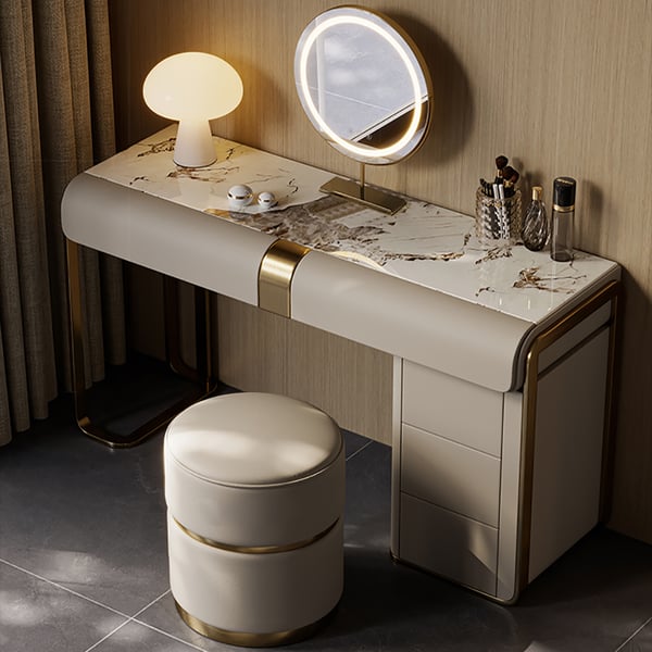Dressing Table Makeup Mirror Set With Lights For Bedroom And Vanities Desk Drawers Furniture Designs