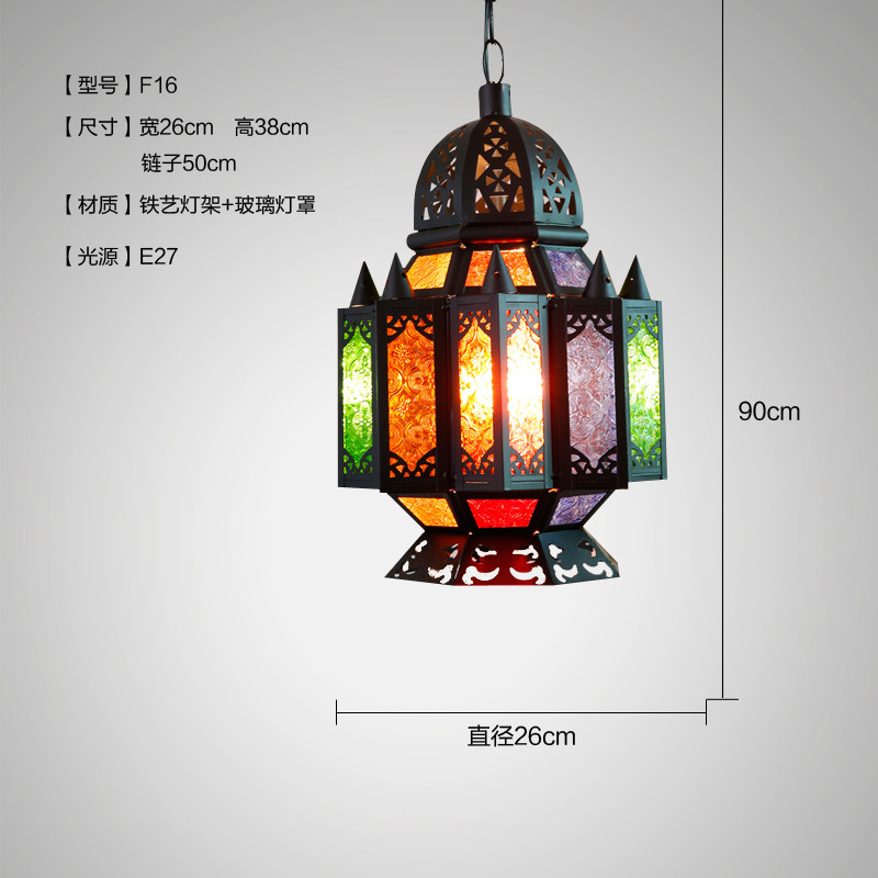 Bohemia Black coffee shop pendant lights Southeast pot color bar garden pendant lamp(WH-DC-40)