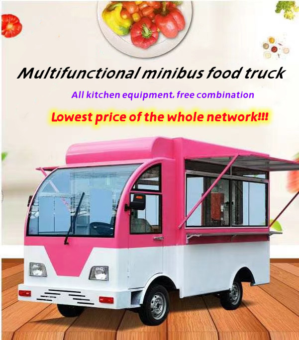 Outdoor Street Food Cart Electric Mobile Fast Food Snack Catering Bus Boutique Truck
