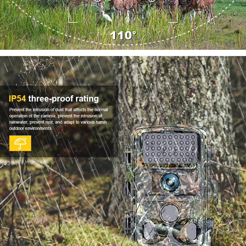 0.8s Hunting Game Camera 90 Degree 12 Pieces 850nm PIR Wildlife Green ABS
