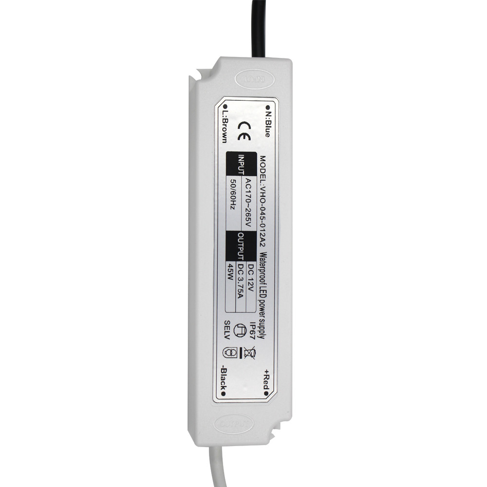 Positive And Negative LED Strip Light Cord Driver Power Supply For 230v 120w