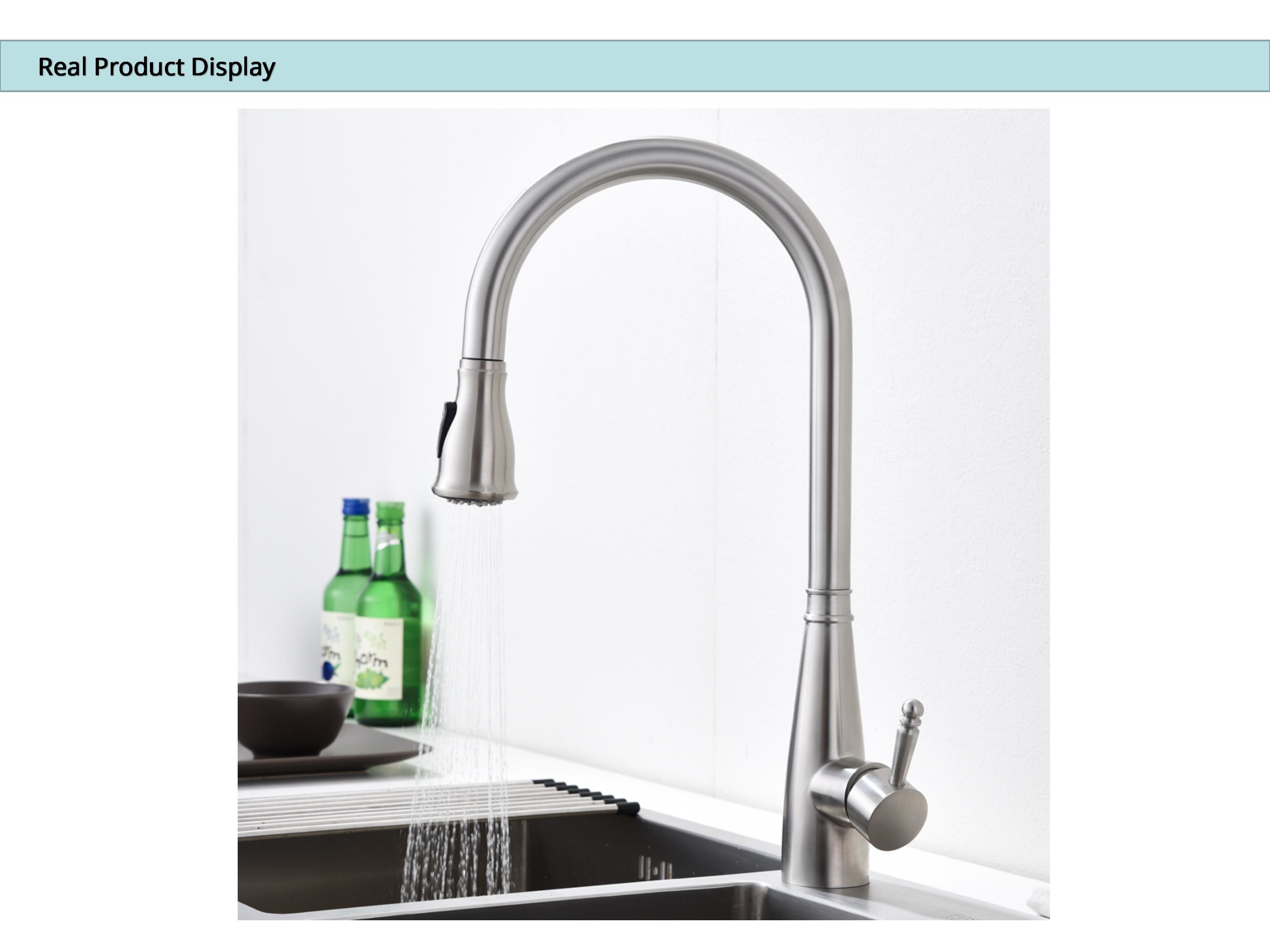 Touchless kitchen sink sensor faucet