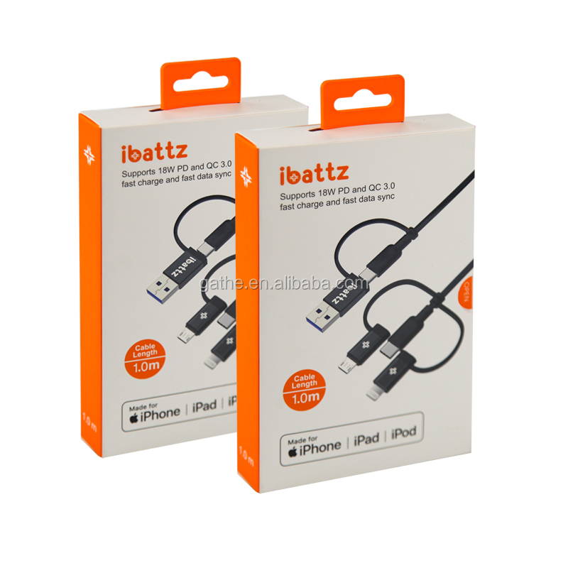 157gsm Varnishing data cable packing box Paper Boxes With Clear Window