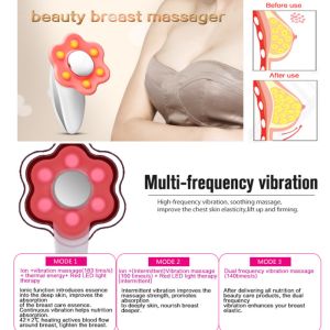 LED Theray Ionic Handheld Vibrating Massager For Elastic Breast