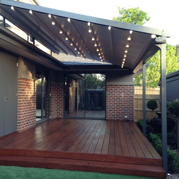 Quality PVC Pergola Modern Retractable Shade Awning Aluminum Automatic Shade Awnings for sale