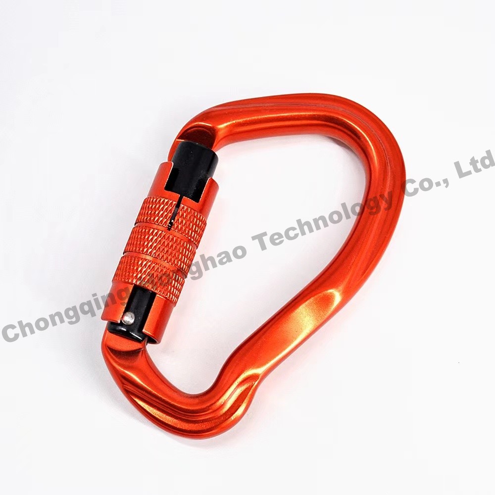 Aluminium Alloy Carabiner Unique Shape Auto Lock 23KN for Outdoor Climbing Adventure