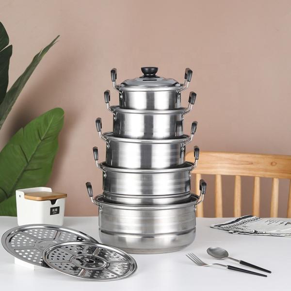 American Style 5 Pcs Kitchen Cookware Set Stainless Steel Nonstick Cooking Pot