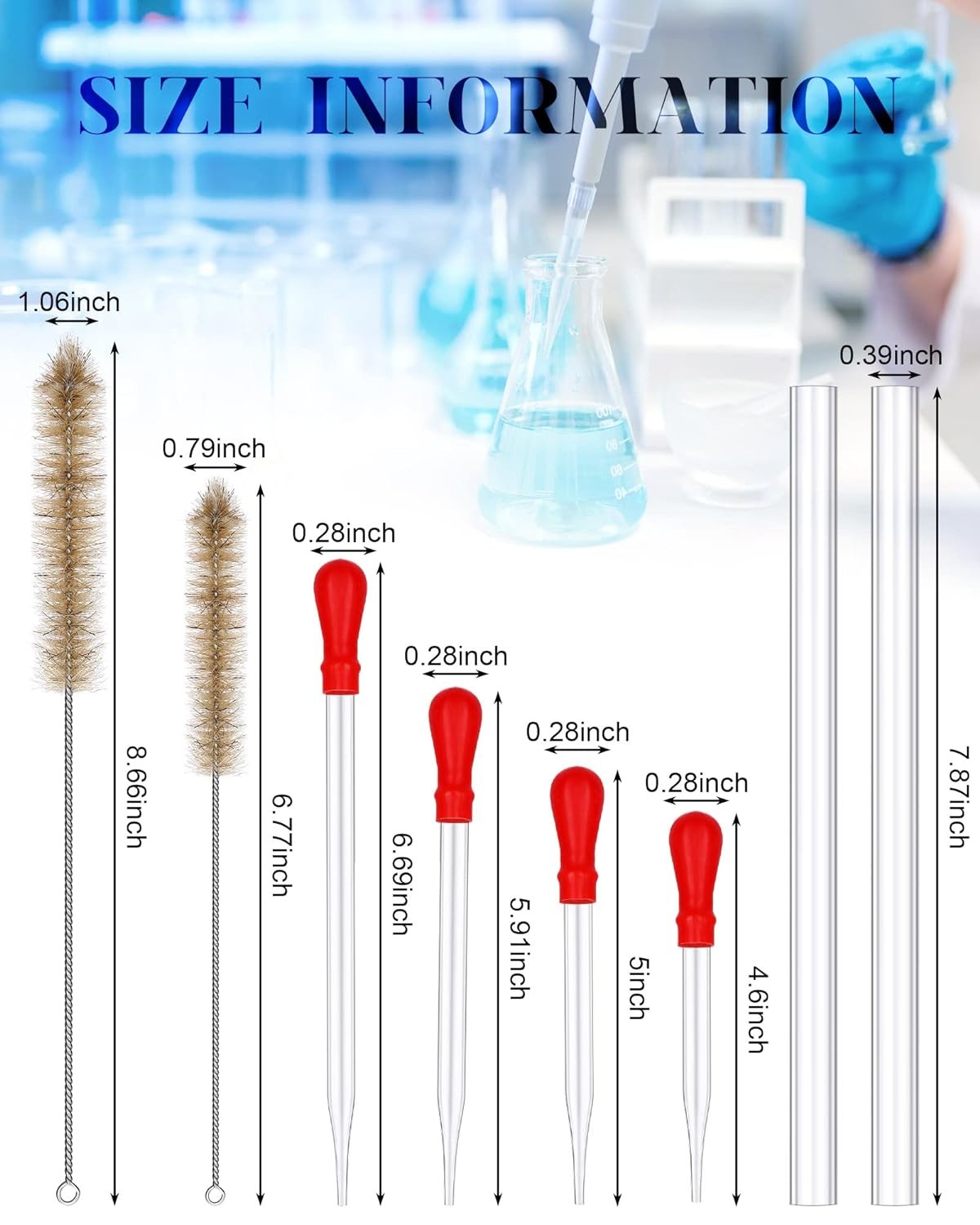 Lab Glassware Set Beaker Flask Cylinder Set Includes Erlenmeyer Flasks, Glass Beakers, Graduated Measuring Cylinders