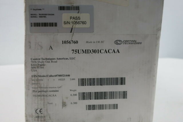 75UMD301CACAA SERVO MOTOR UNIMOTOR UM 3000 RPM 75MM FRAME 6 POLE