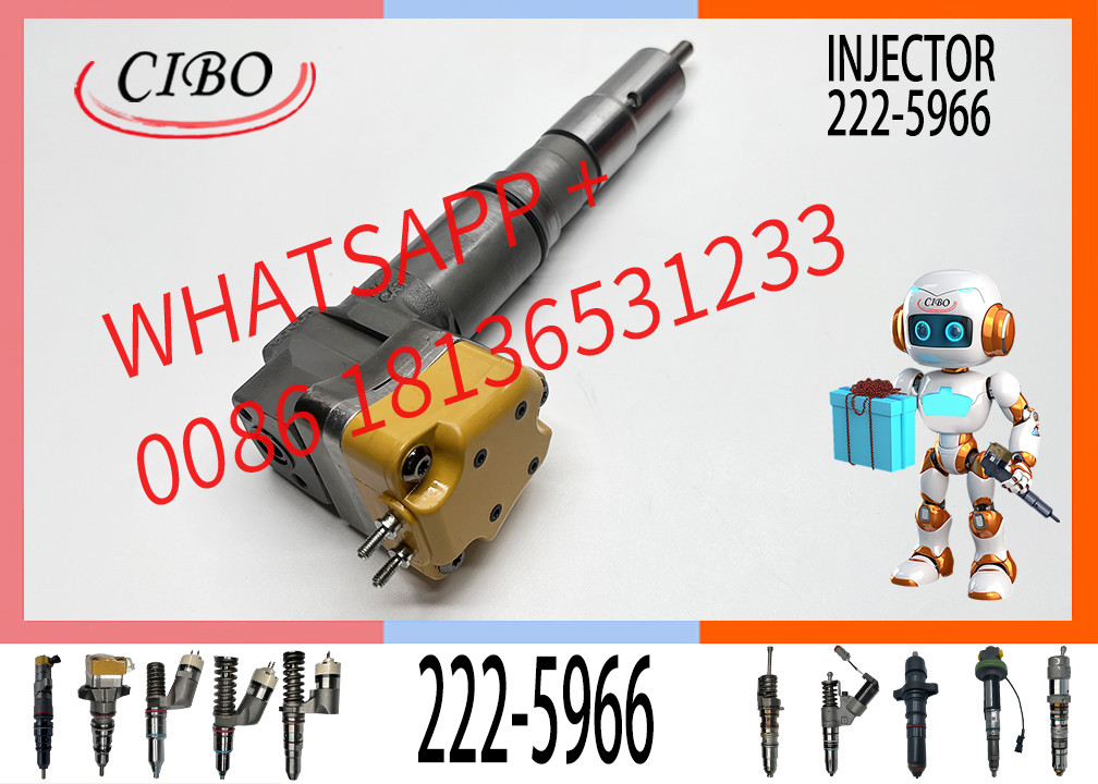 Common Rail Disesl 3412 Fuel Injector 222-5966 173-9268 198-7912 232-1168 156-3895 204-2467