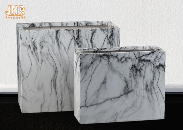 Rectangular Pots Marble Plant Pots Clay Flower Pots MGO Pot Planters Indoor